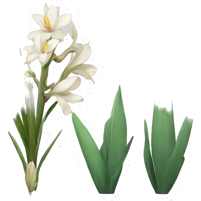 yucca with iris flower and magnolia flower emoji