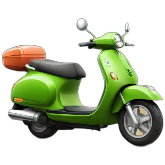 un scooter dans une foret emoji