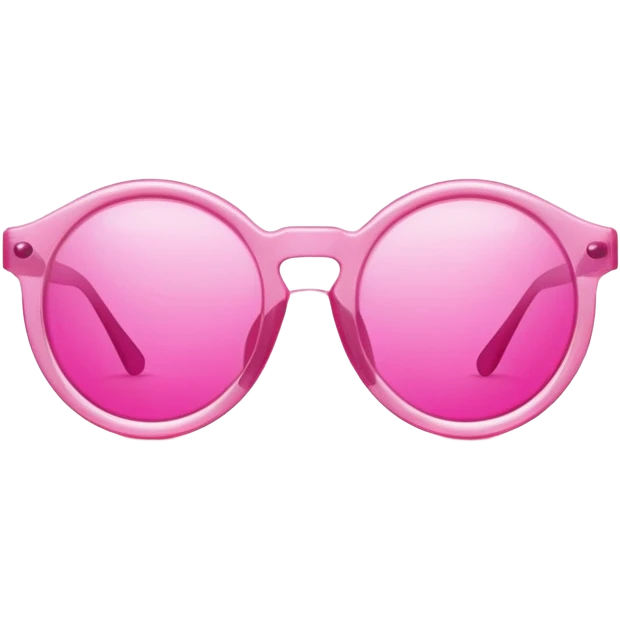 round protective glasses with vibrant pink tinted lenses, laboratory eyewear emoji