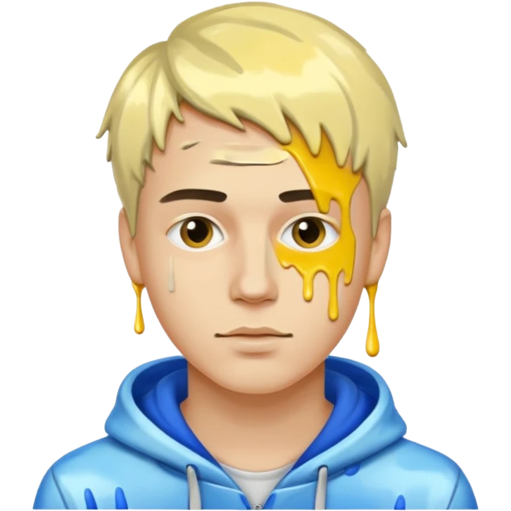 Joven blanco de drip emoji