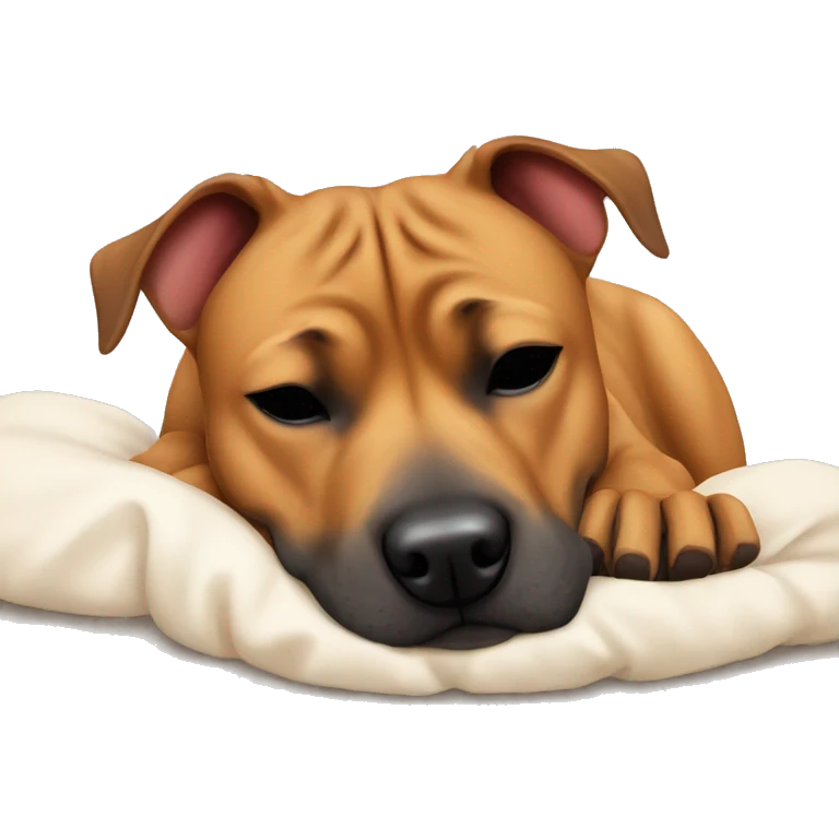 Ridgeback staffy sleeping emoji