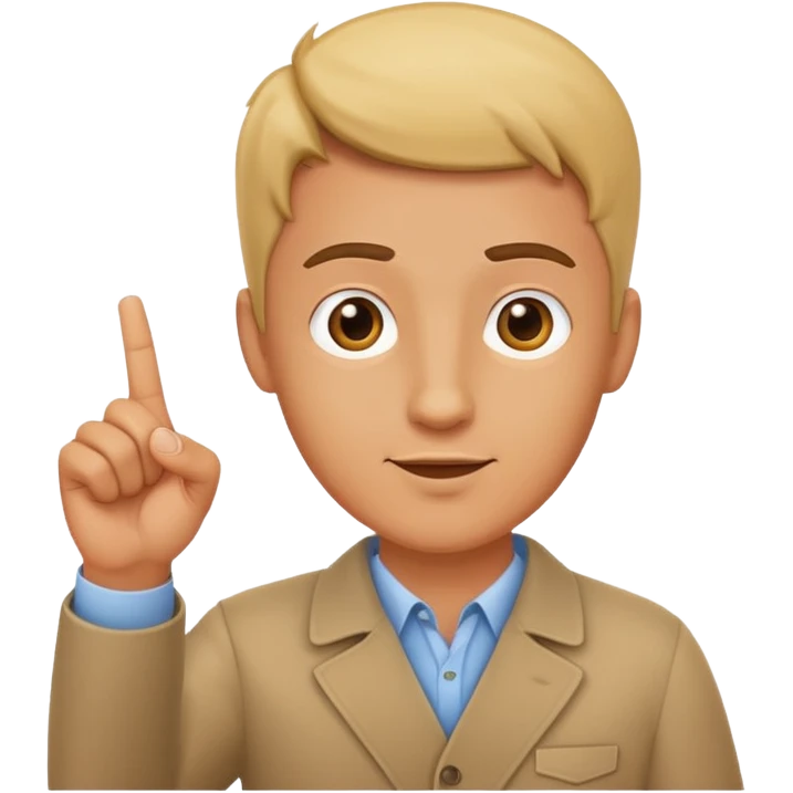 man with idea, finger pointing up emoji
