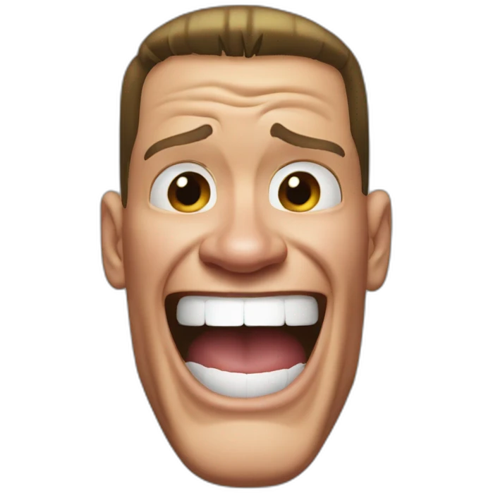 John cena face crying of laughter emoji emoji