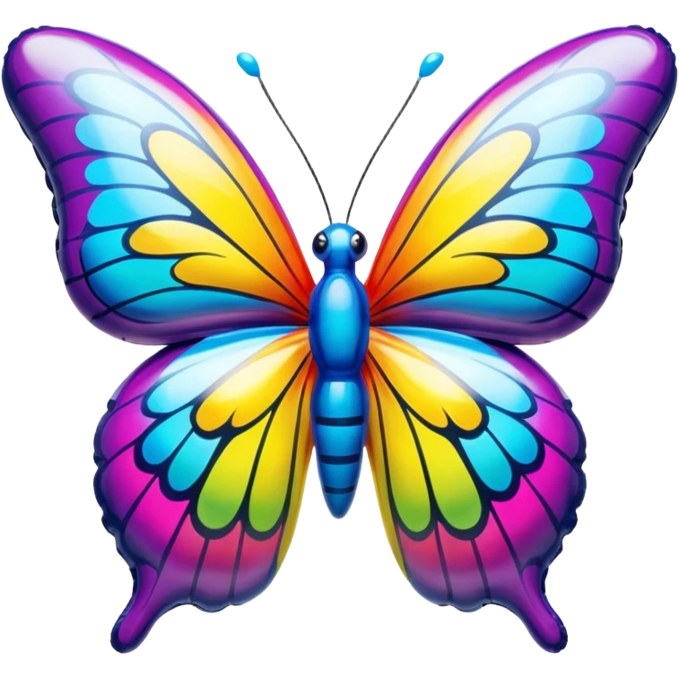   jeff koons style inflatable butterfly art emoji
