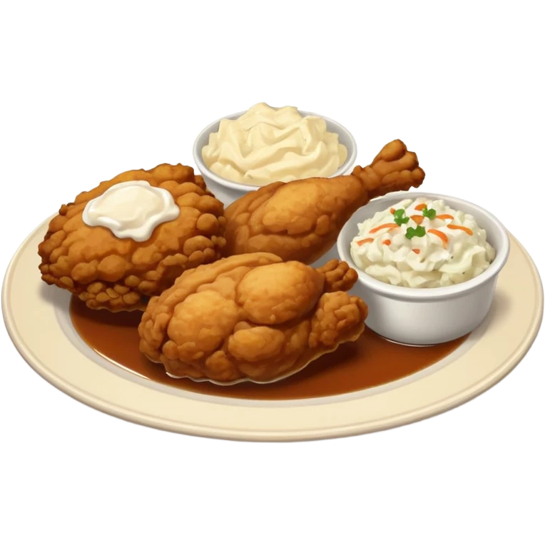 Fried chicken plate emoji