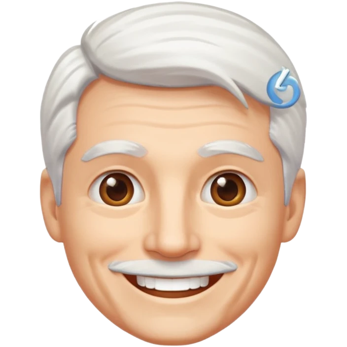 happy white haired man emoji