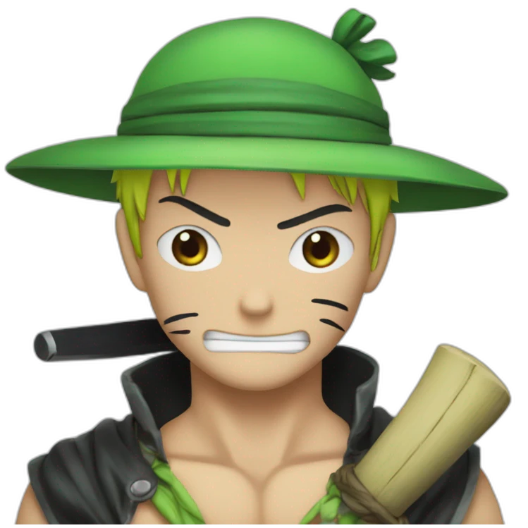 Zoro qui fait un câlin à luffy emoji