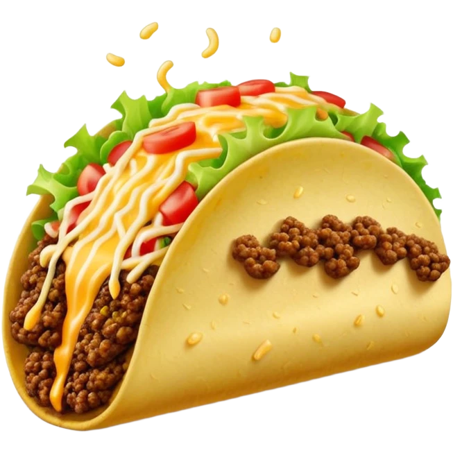 Dripping taco emoji