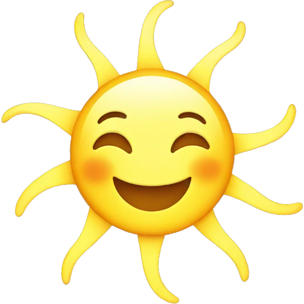 Smiling sun emoji