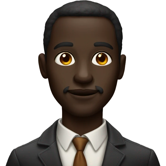 dark-skinned male portrait close-up with cigar emoji