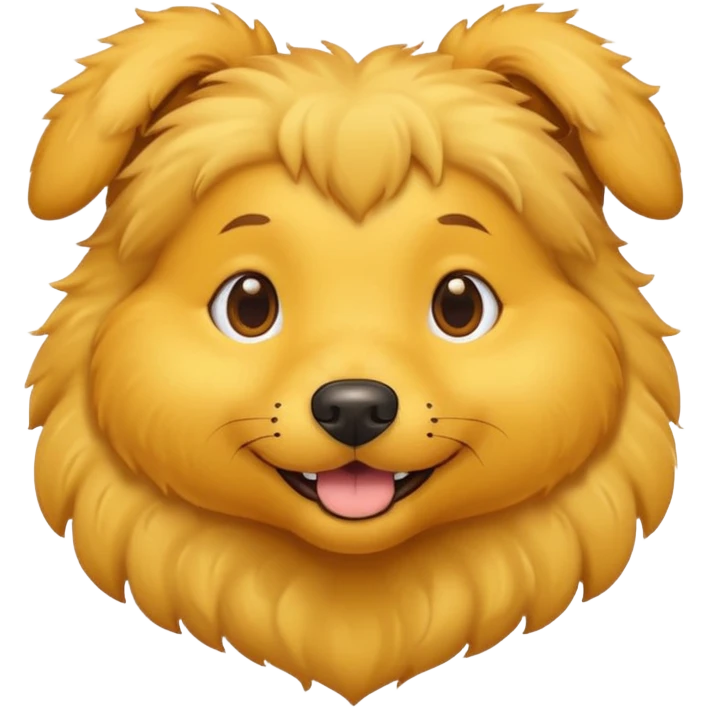 yellow heart with a dog face emoji