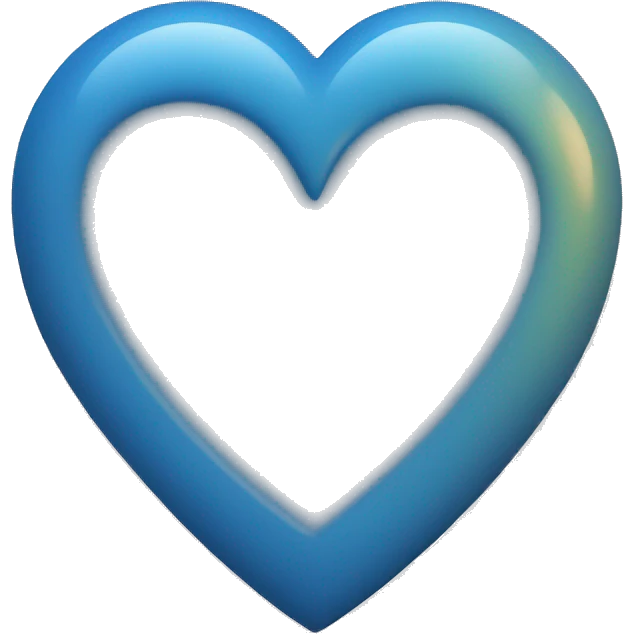 Multi blue colored heart emoji