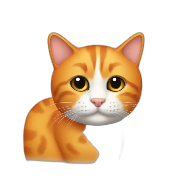 Orange cat with tiny black spots emoji