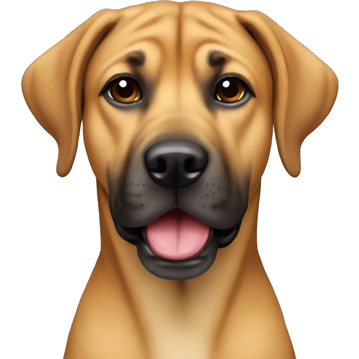 Black mouth cur dog emoji
