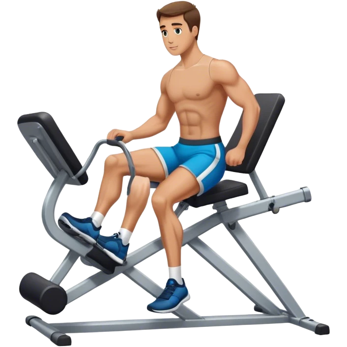 guy leg-extension machine emoji