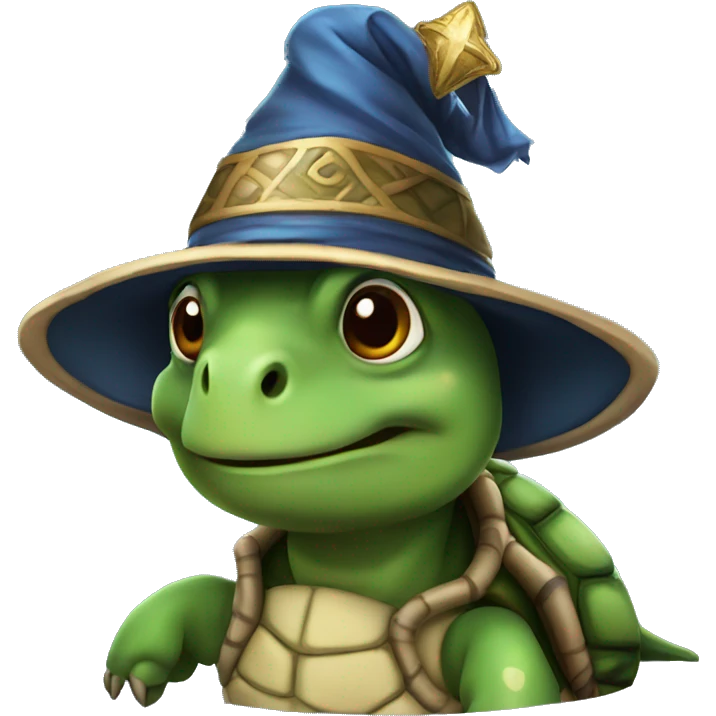 turtle with mage hat emoji