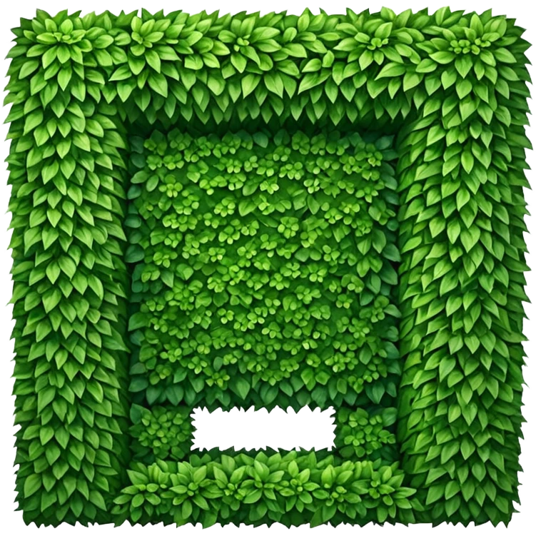 Perfectly cut square rectangular luxurious hedge-bush emoji