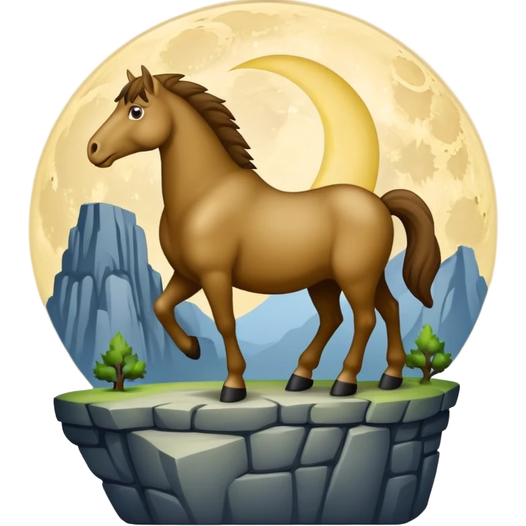 Affe auf dem Schleifstein und auf dem Mond ein Pferd  emoji