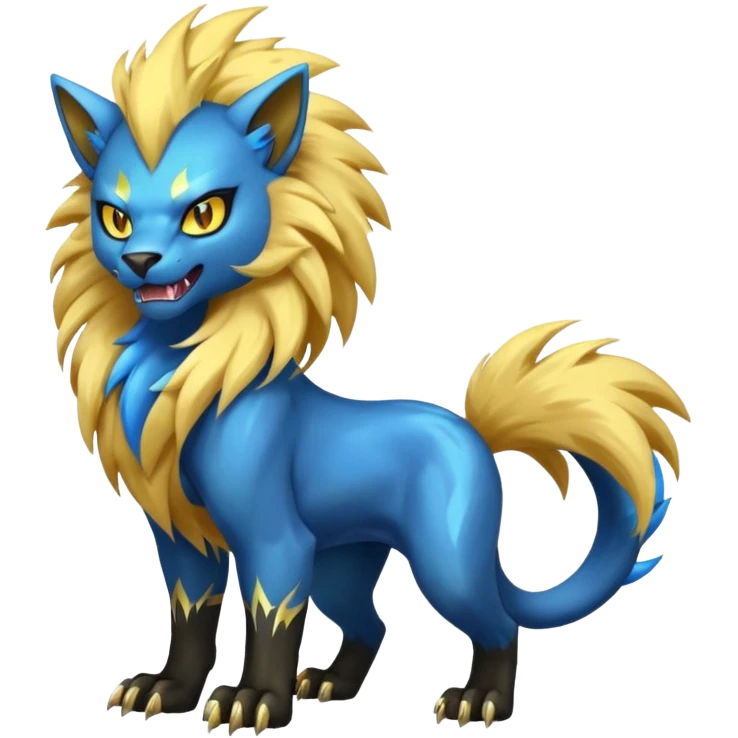 Pyroar-Luxray-Fakémon-hybrid-creature (full body)  emoji