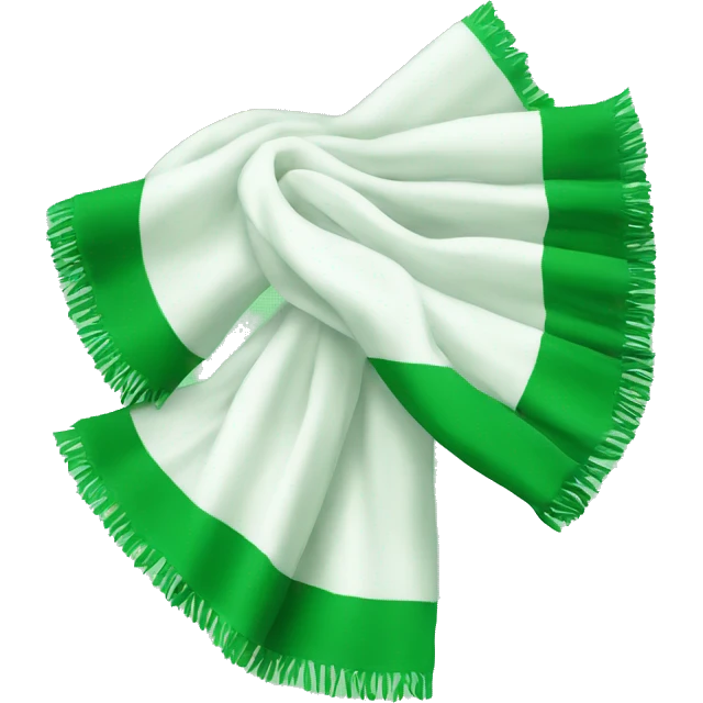 Green and white scarf  emoji