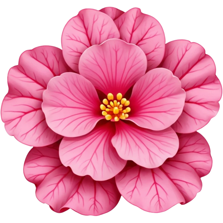 super realistic pink begonia emoji