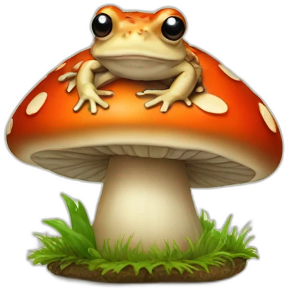 Toad on mushroom emoji