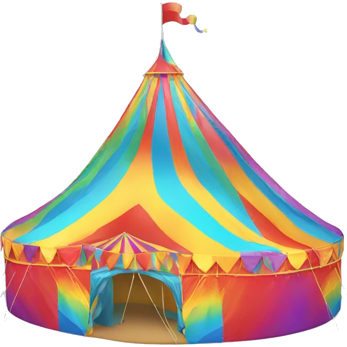 rainbow carnival tent emoji