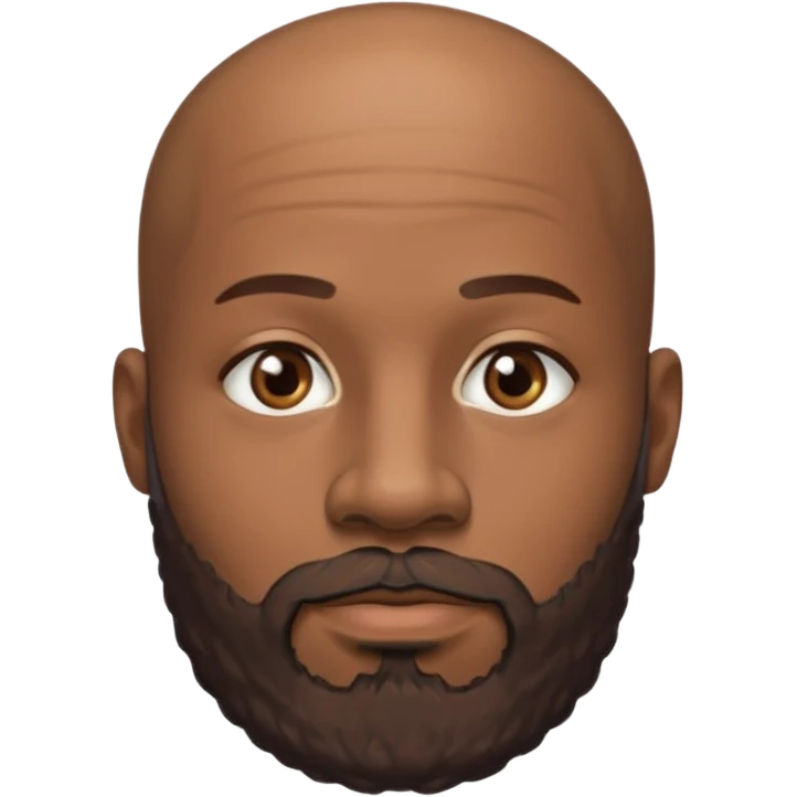 African American male bald salt & pepper beard emoji
