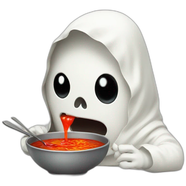 Ghost eating borsch emoji