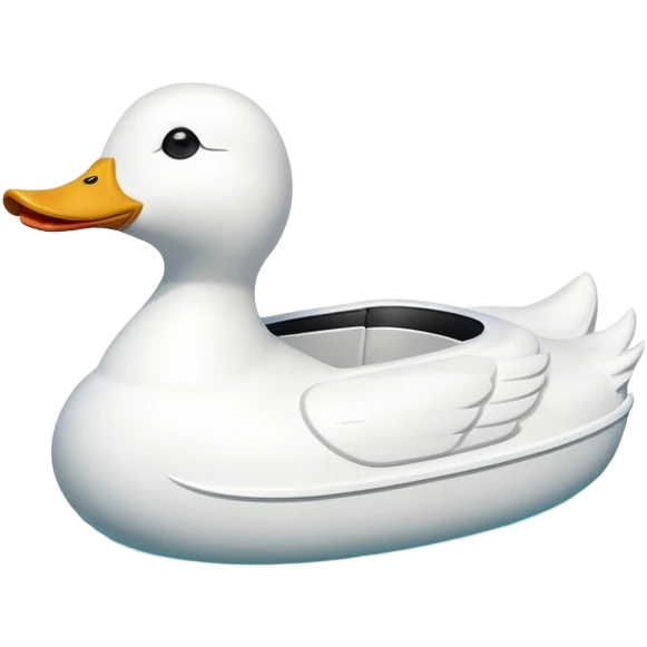 The white duck-shaped pedal boats  emoji