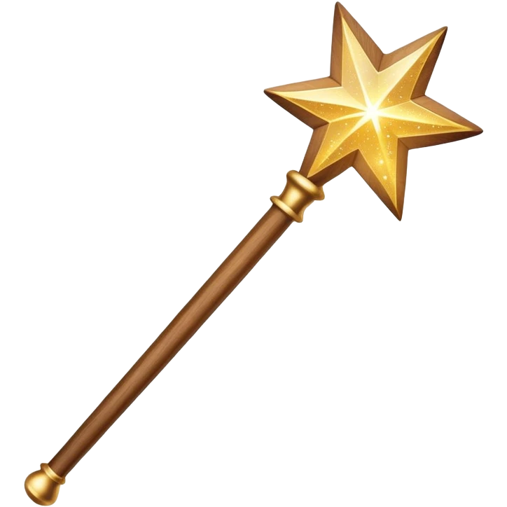 magic wand with sparkles emoji