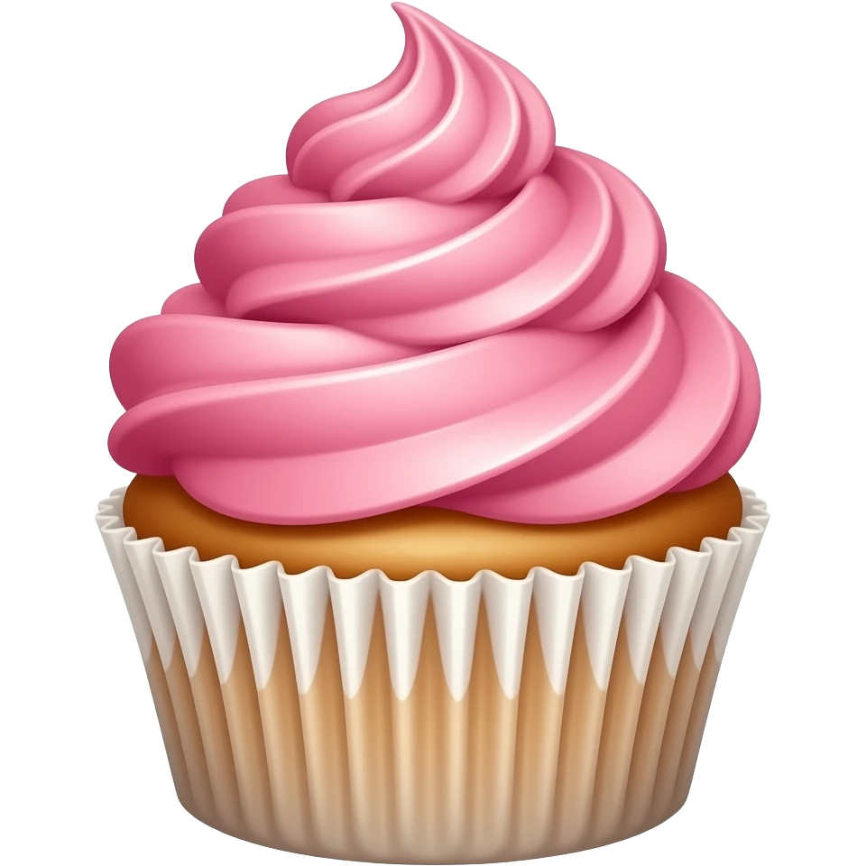 Cupcake with pink icing emoji