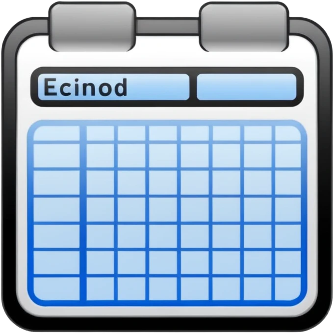 A UI icon for a spreadsheet, flat design, sharp black lines, minimalist, high contrast, isolated on white. emoji