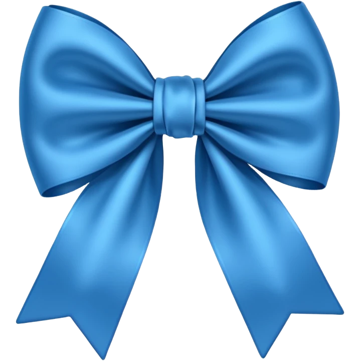 Blue bow emoji