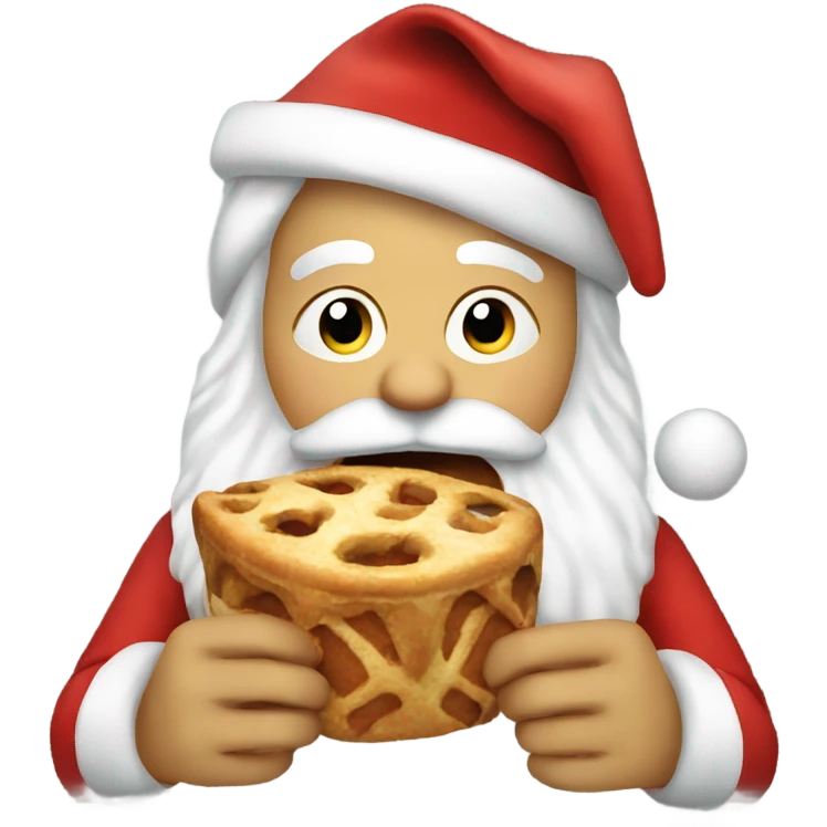 Santa eating emoji