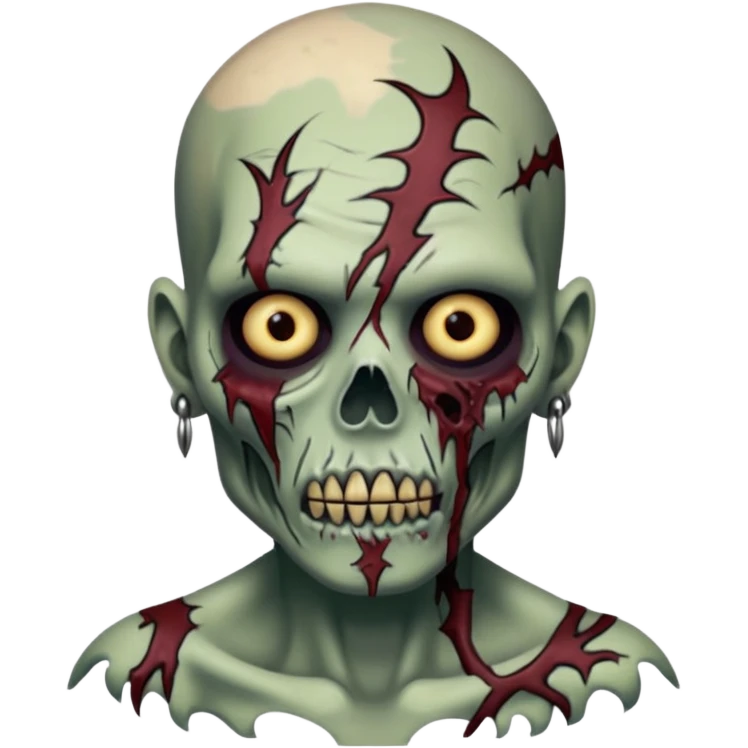 zombie with tribal tattoo emoji