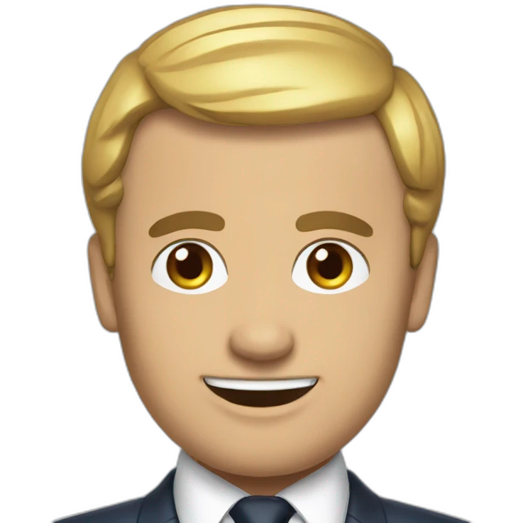 chat sur macron emoji