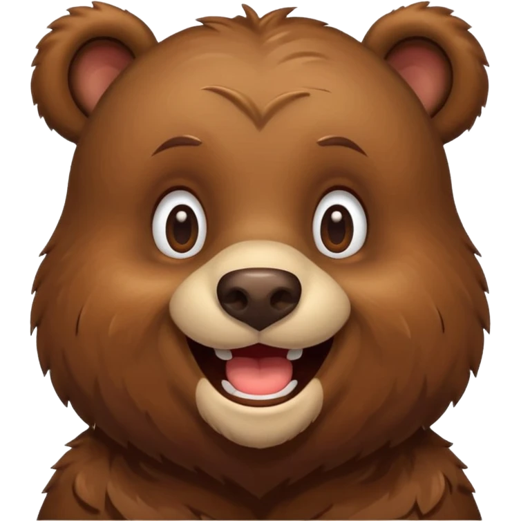 un ours très joyeux emoji