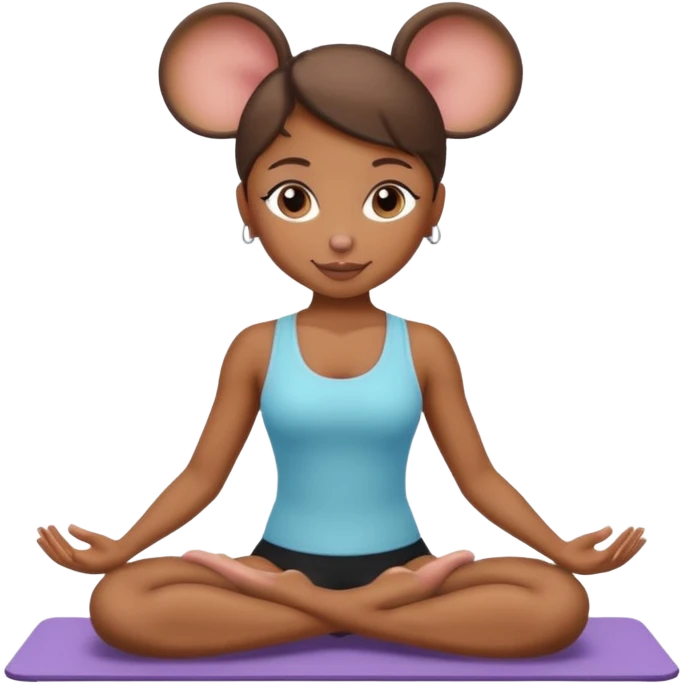 Pilates girl mocca mouse  emoji