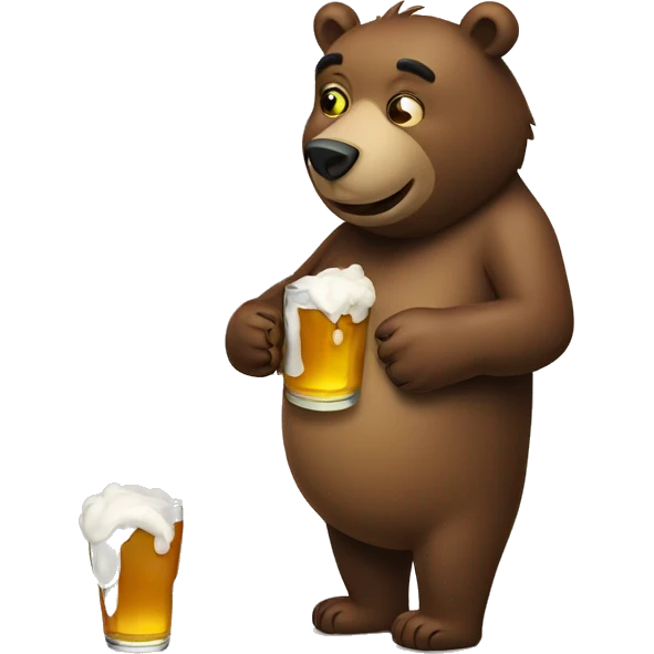 Drunk bear emoji