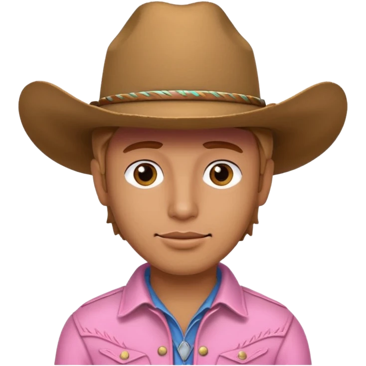 pink cowboy male emoji
