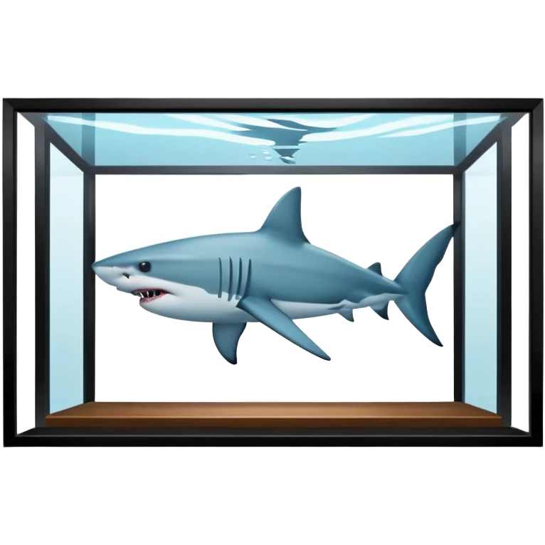 A shark in a table emoji