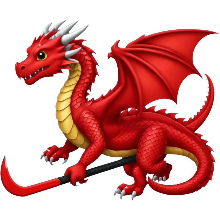 Red dragon hockey black  emoji
