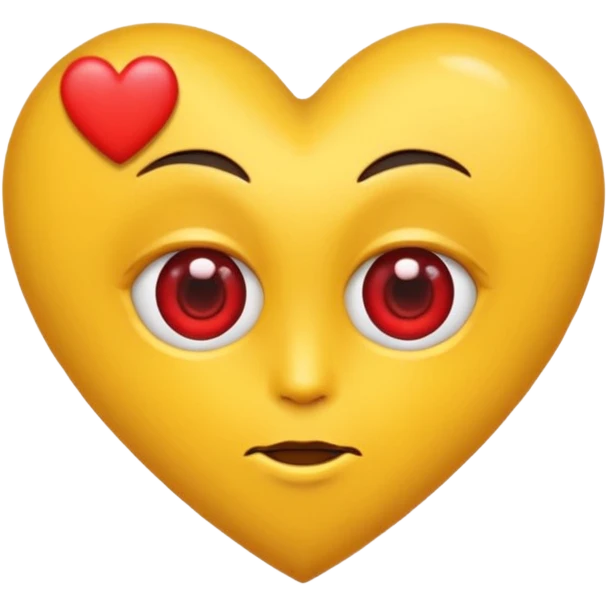 Cara amarilla con corazones en Los ojos y las megillas Rojas emoji