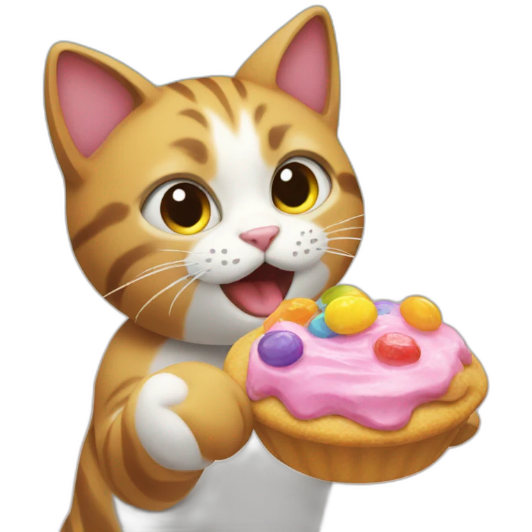 Cat handing out sweets emoji