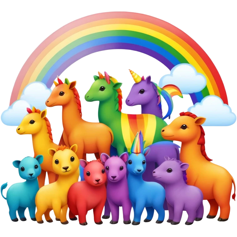 Gay pride animals emoji