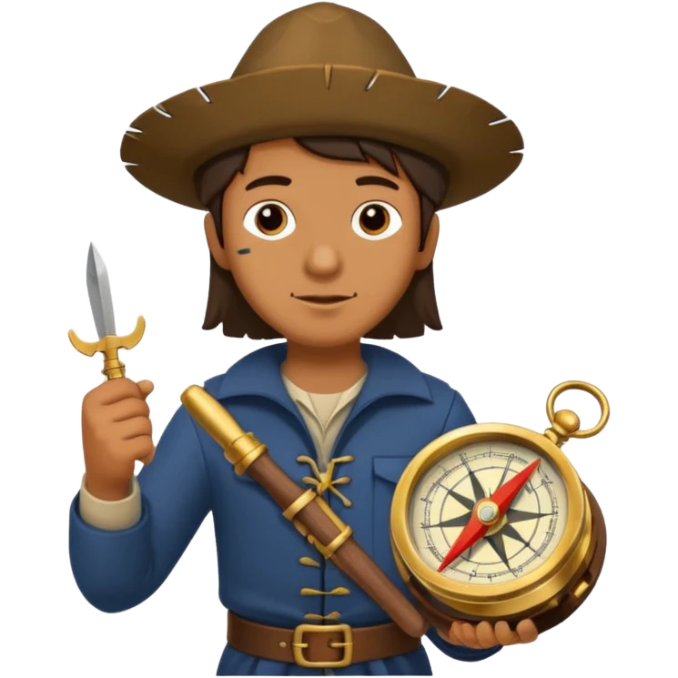 Columbus with compas and knife emoji