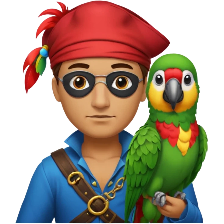 pirate and parrot emoji