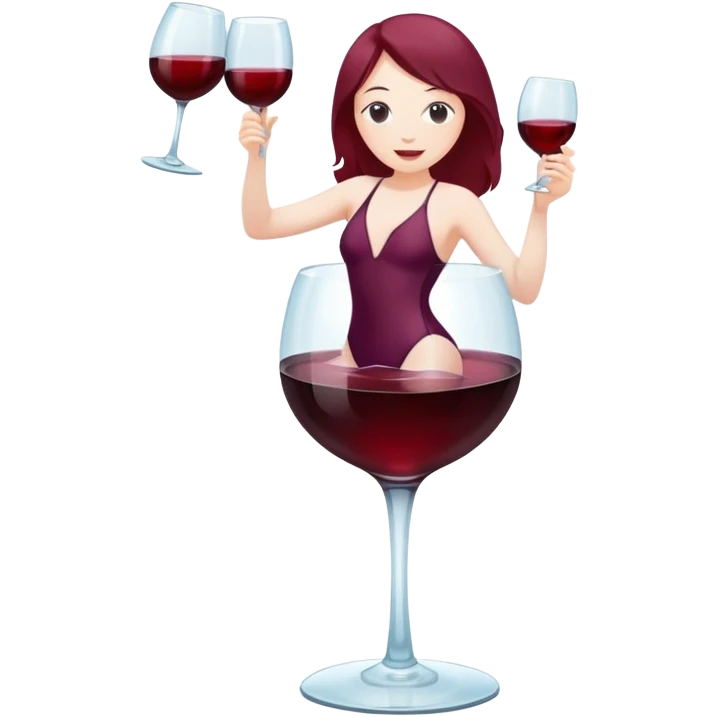 swimming in wine glass emoji
