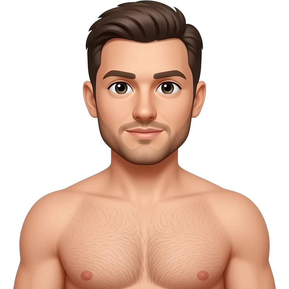 man chest shirtless no face emoji